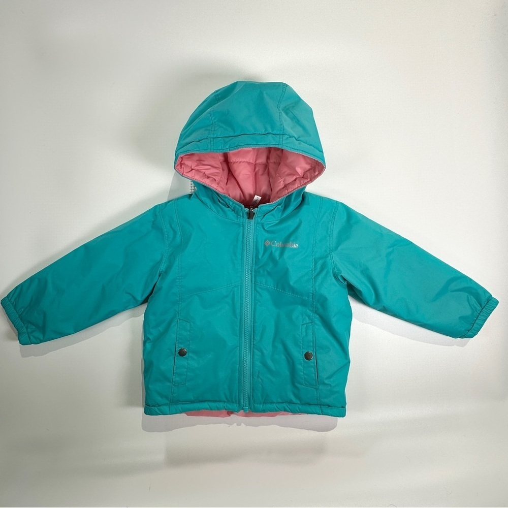Columbia toddler winter jacket insulated reversible hooded 18–24M - Picture 2 of 13